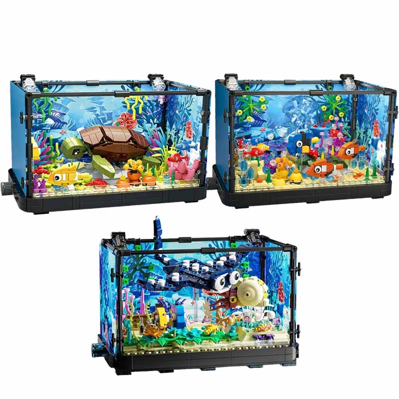 Aquarium And Marine - Conjunto de blocos de construção para