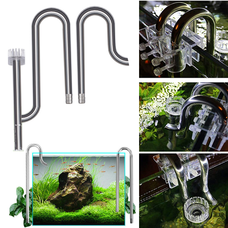 Aquarium Marine Filter - Aço inoxidável Inflow Outflow Filtro para
