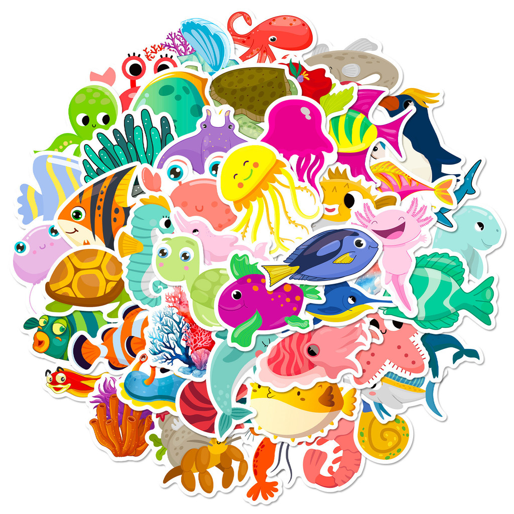 50 Adesivos de Vida Marinha -  - Aquarium And Marine avaliação e preço