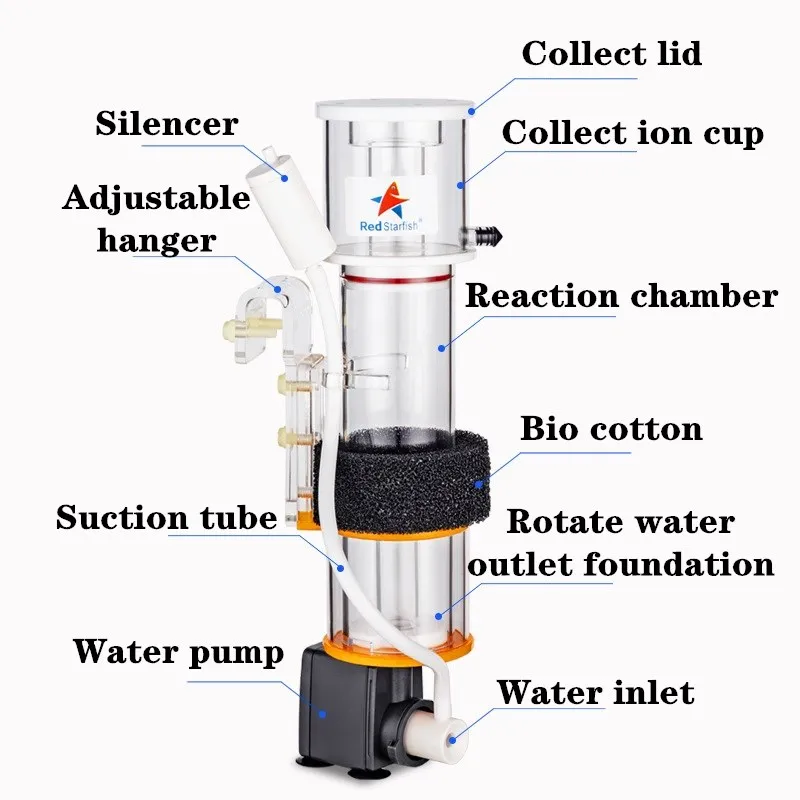 Red StarFish Protein Skimmer U - Marine Aquarium Dc Pump avaliação e preço